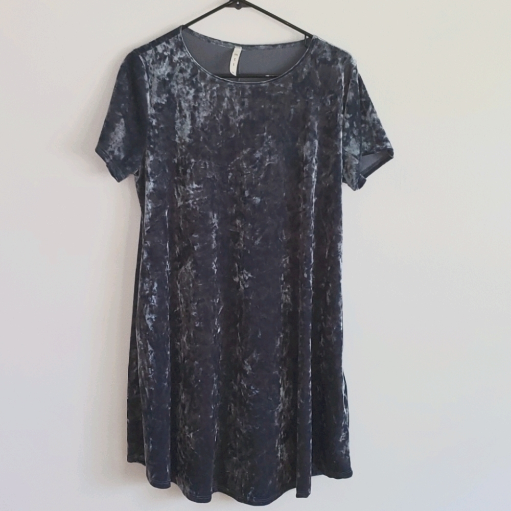 Crushed velvet dress